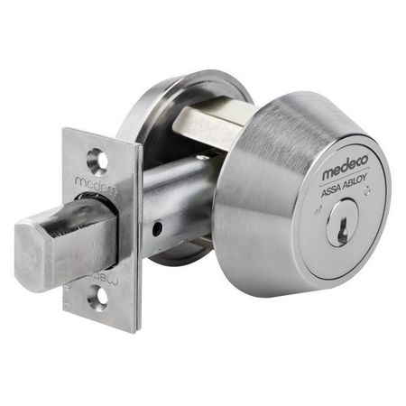 Medeco Dbl Cylinder Maxum Commercial Deadbolt Lock with 1" Faceplate; 2-3/8" Backset; and 6 Pin FB Keyway O 11C623T13FBP